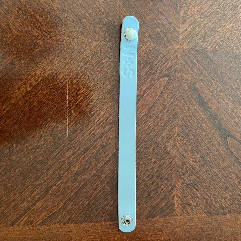 Blue Leather Bracelet